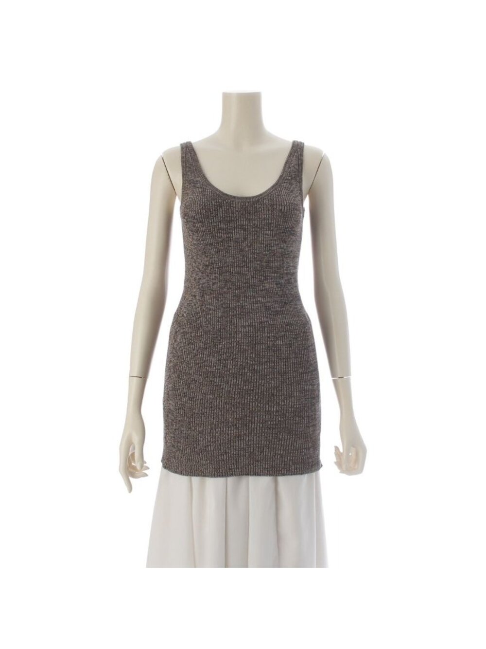 Prada Cotton Knit Top Tank Top Brown Sweater 42